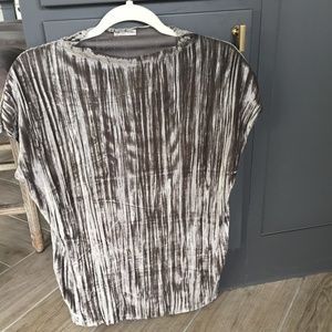 ZARA crushed velvet funnelneck top Sz 8
